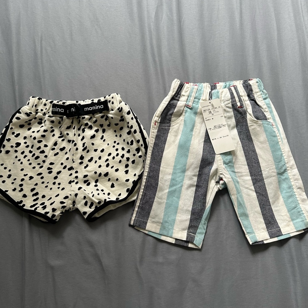 NWT Japanese brand kids shorts 95cm set
